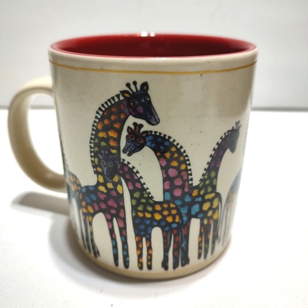 Laurel Burch Giraffe family cup